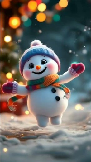 Cute Snowman Dancing jingle bells Song #christmas #mintimals #jinglebells