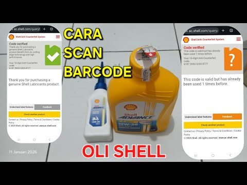 ASLI atau PALSU❓️ Begini Caranya.. Tutorial Cara Cek BARCODE OLI SHELL | Produk Shell Cukup Scan aja