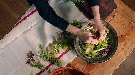 Preparing a Beautiful Salad