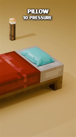 Pillow Physics Vs Minecraft Bed #minecraft #asmr #physics