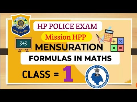 Mensuration || C-1 || Maths || Mission HPP || HP Police Constable Exam 2025 || Free Crash Course