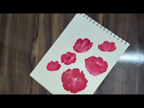 How to Make a Flower Using Simple Painting Colors | How to Draw and Paint a Flower Easily |