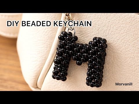 How to Make a Beaded Letter M Keychain | Easy DIY Bead Weaving Tutorial