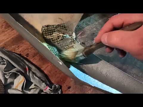Repairing a fiberglass motorcycle fairing