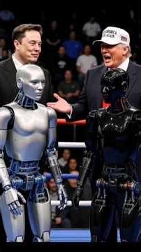 Crazy robotic boxing battle trump bot takes in musk bot