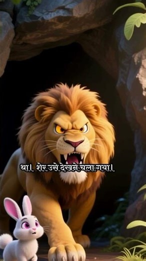 The Story Of Tion And Rabbit 🥰 #shorts #lion #NeuroTaleYug