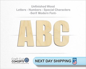 Block Letter Alphabet Individual Letter - Laser Cut Unfinished Wood Shapes and Letters - Etsy