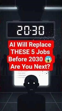 AI Will Replace THESE 5 Jobs Before 2030 😱 Are You Next? #shorts #viralshorts #2026