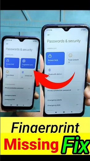 FIX Fingerprint Not Showing in Settings - Fingerprint Option Missing - #fingerprint #shorts #nr1991
