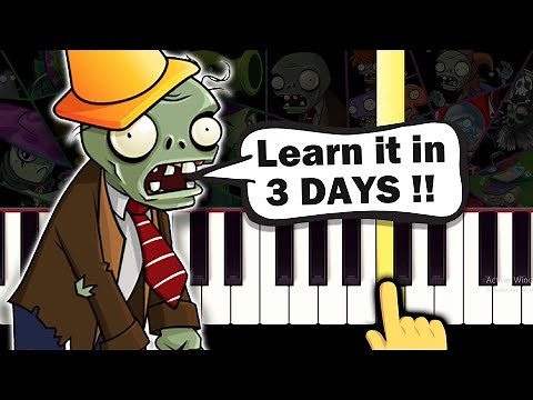 Plants vs Zombies - Loonboon - EASY Piano tutorial