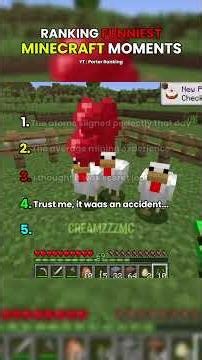 Ranking Funniest Minecraft Moments 😂 #minecraft #shorts #funny