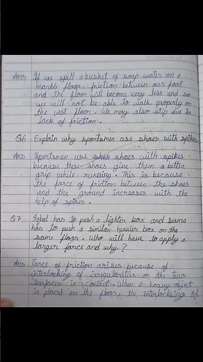 Class 8 science chapter 12 friction question & answer