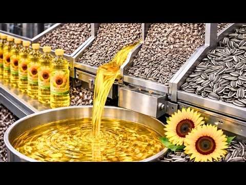 Inside a Giant Sunflower Oil Factory From Harvest to Premium Pure Bottled Oil (Full Process)