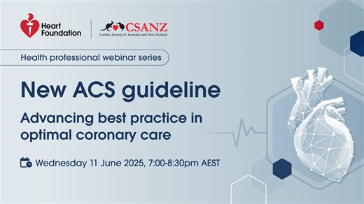 Webinar | The new ACS guideline: Advancing best practice in optimal coronary care