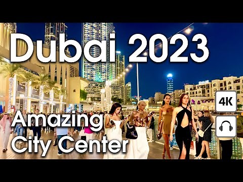 Dubai 🇦🇪 Amazing City Center, Burj Khalifa [ 4K ] Walking Tour Compilation