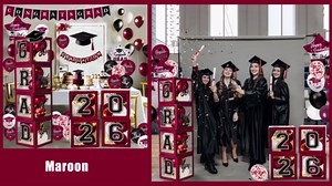 Graduation Decorations Class of 2026 - Black and Gold Graduation Decorations - Balloons Boxes with Letters 2026 GRAD So Proud of You, Congrats Grad Party Decorations for Any Grades