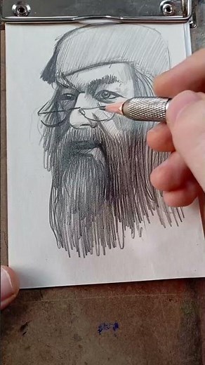 Pencil sketch of Albus Dumbledore