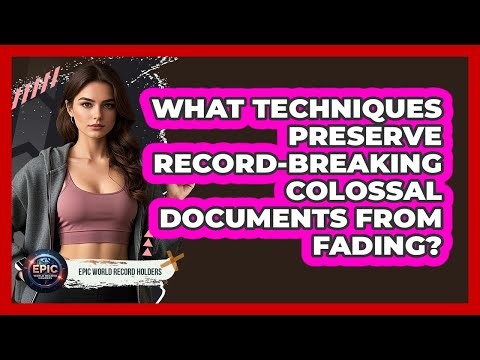 What Techniques Preserve Record-breaking Colossal Documents From Fading? - Epic World Record Holders