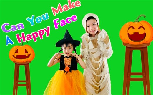 添加视频 唱儿歌 学英语🙍🏻‍♂️👧一起唱#8: Can You Make A Happy Face 万圣节 英语儿歌 英文儿歌 英语启蒙 英语早教