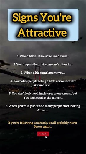 😳 7 Hidden Signs You’re More Attractive Than You Realize #Attractiveness #Psychology