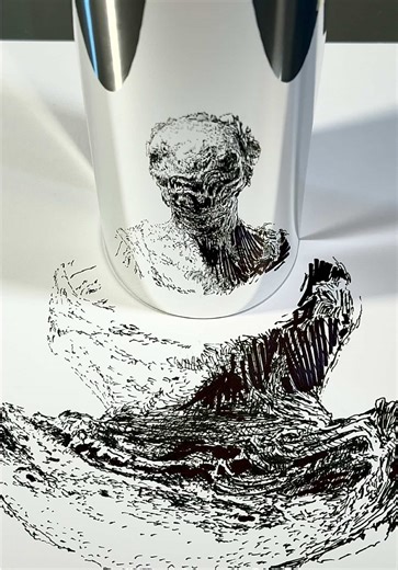 Exploring Anamorphic Art: Mirror Illusion with Pen Drawing