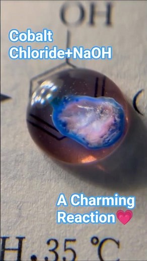 WATER DROPLET REACTION EXPLOSION: Cobalt Chloride Meets NaOH!#experiment
