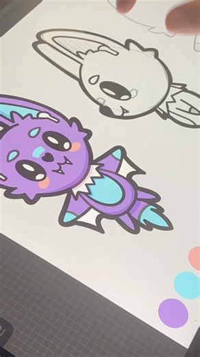 Designing a reference sheet for a VTuber mascot commission #vtuber #art #timelapse #vtuberartist