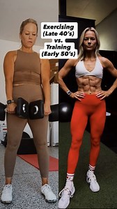 Late 40’s➡️Early 50’s Comment TRAIN for all of the info from me!! Before: -random workouts - not tracking weight loads - not consistent - random nutrition Now: - specific periodized training blocks (I typically stick to a block 4-6 weeks) - track my loads to make sure I progress - specific nutrition for body composition goals (Eat to fuel not for entertainment - intentional with my choices) - consistent as heck! Want specific results? Get specific with your training and nutrition! I have a new p