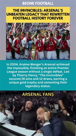 The Invincibles: Arsenal’s Legendary Unbeaten Season! 🏆 #shorts #Arsenal #PremierLeague