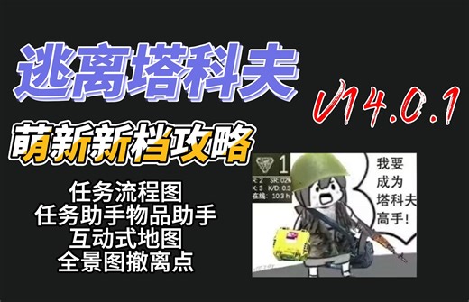 【逃离塔科夫】新档攻略萌新使用指南 - 任务流程图、任务助手、物品助手、互动地图