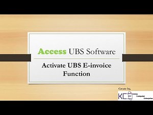 Access UBS Inventory & Billing activate the e-invoice function | E-Invoice