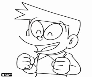 Suneo, friend of Takeshi coloring page printable game