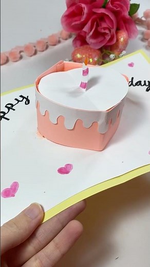 Easy DIY 3D Birthday Cake Pop Up Card 🎂