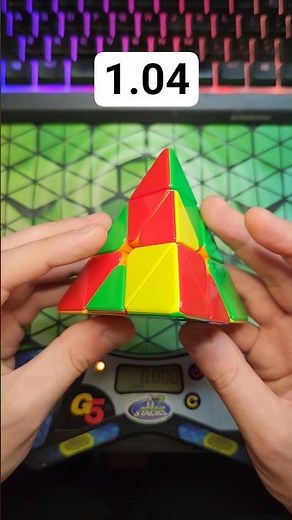 Pyraminx Solve of the Day 6/16 - 1.04 #pyraminx #rubikscube #cubing #speedcubing #puzzle #shorts