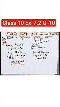 Chapter 7 Ex 7.2 Q.10 I Coordinate Geometry I Maths I Ncert I Cbse #class10 #ncert #shorts #maths