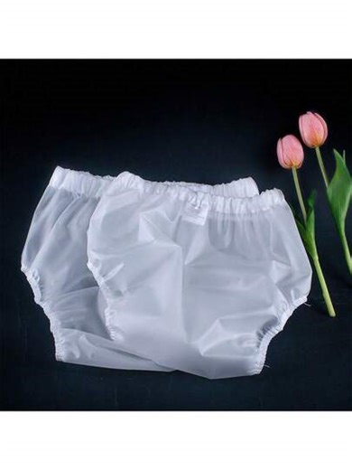 1pc Adult Reusable Cloth Diaper Cover, White Matte Finish, Adjustable Waist & Leg, Comfortable, Fashionable Design, Suitable For Elderly, Pregnant Women, Postpartum Women, Both Men And Women | SHEIN