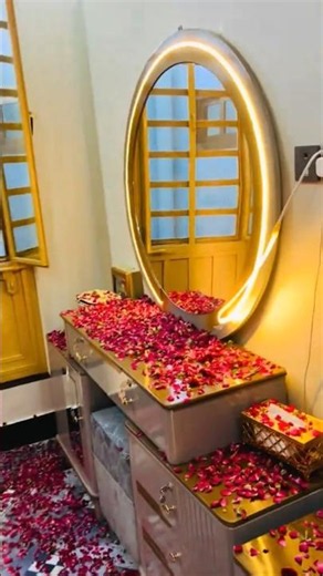 Bridal Room Decoration 2026 🌹 Red Rose Flower Canopy + Petals | First Night Room Ideas