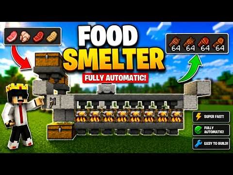 Minecraft Food Smelter Tutorial! 🍖 Fully Automatic Super Smelter