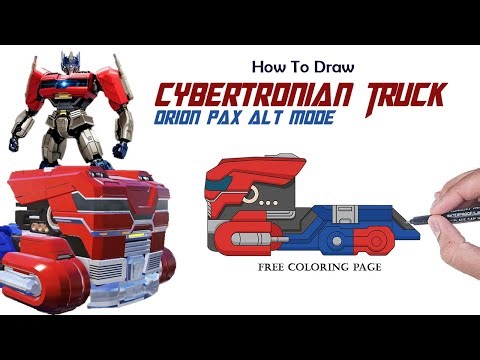How To Draw Cybertronin Truck Orion Pax Alternate Mode Step by Step
