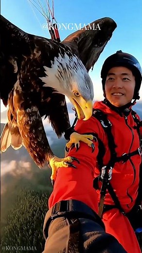 Bald Eagle Trusts Paraglider Mid-Flight in Breathtaking Encounter