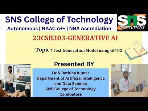 GPT SERIES | GENERATIVE AI | SNS INSTITUTIONS