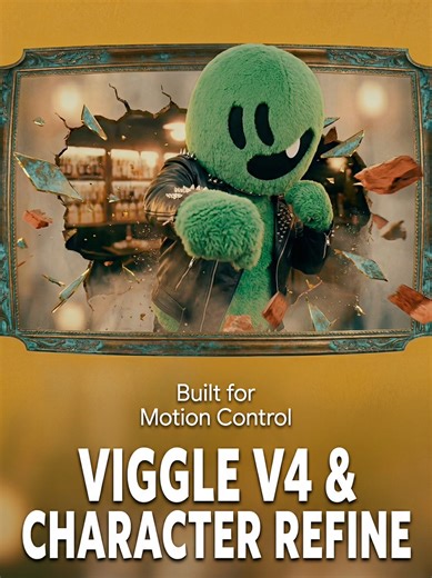 Today, we launch Viggle V4 Character Refine. - Strong character consistency with precise motion control - Upload 1 image → auto-generate multi-angle references - 1:1 motion transfer from reference videos - Multi-character swap in complex scenes - Generate in SECONDS at lower cost - Up to 60s videos Powered by our proprietary 3D foundation model, built for speed, reliability, and full creative control. Try it for free! 📷 #viggle #fyp #viggleai #launch #ainews #newmodel #aimodel #motion #3d #moti