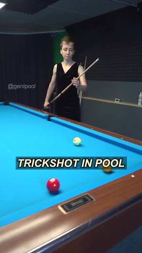 Amazing Women's Trick Shot in Pool