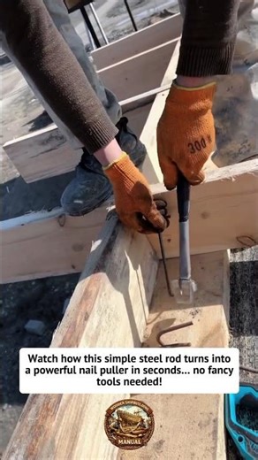 INSANE Rebar Nail Hack Contractors Don’t Want You To Know! #construction #diy #tools