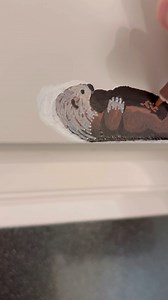 125K views · 3.9K reactions | Now a baby otter and his mamma adorn my bathroom wall. I made it using Grabie acrylic paint markers. | Melani Michelle Art | Facebook