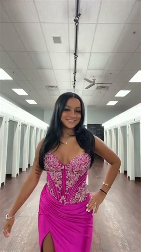 Hot pink corset dress #wedingcollection #dress #custom #prom #princess