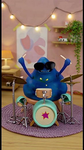 🧿🧿 Blobbo Plays The Drums #claymation #comedyvideos #funnyshorts