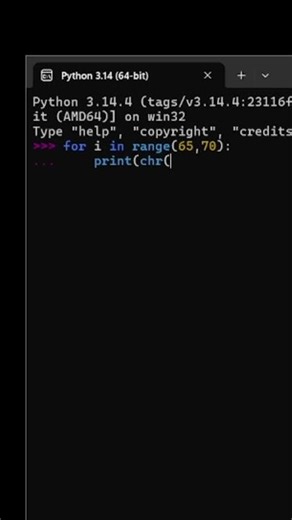 Alphabet Pattern Using Python🤓