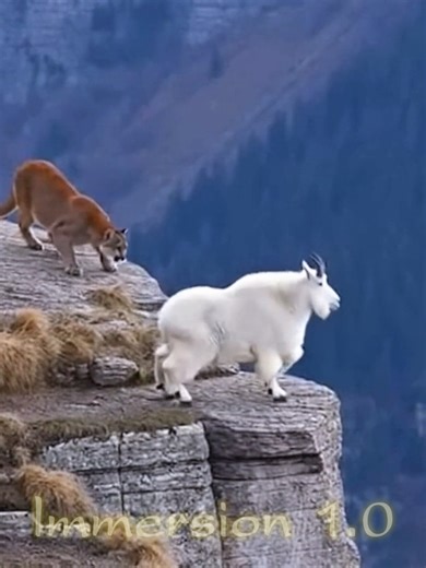 Epic Chase: Cougar vs. Mountain Goat in the Himalayas