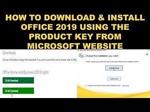 DOWNLOAD & INSTALL OFFICE 2019 USING THE PRODUCT KEY FROM MICROSOFT